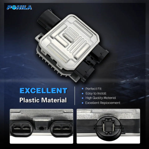 Close-up of Engine Cooling Fan Relay And Radiator Control Module Replacement For Ford Galaxy Edge S Max Land Rover LR2 Lincoln Volvo XC70 S80 S60 V60 XC60 Replaces 7T43 8C609 BA LR011907 940004202 940009402 940004204