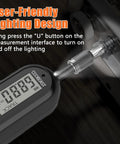 38-Piece Pro-Grade Electronic Digital Torque Wrench Set With 1/4-In Drive in use, LED lighting turned on