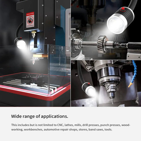 Beast Mode Bright Magnetic Work Light With 9W LED Gooseneck Adjustable Magnetic Base for industrial machines and workbenches