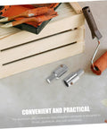 No Drill Curtain Rod Connectors Kit For Poles And Push Broom Handle Tips Aluminum Alloy Threaded Tips Pole Extension End Caps Fits Iron Aluminum Or Wood Poles Durable DIY Hardware For Quick Secure Install, silver threaded connector pair for wooden pole repair