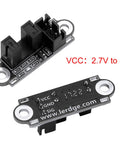Six Pack Optical Endstop Switches With 1M Cable For 3D Printers Photoelectric Light Control Limit Switch Module showing connectors and voltage range.