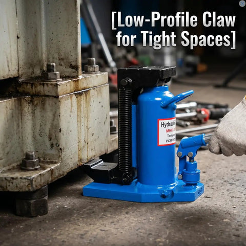 Tough As Nails Double Action Hydraulic Toe Jack delivers 20 ton lift with low-profile claw for tight spaces in garages.