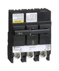 QOB3125VH 240 Volt 125 Amp Miniature Circuit Breaker front view with beefy heavy duty molded case for electrical panels