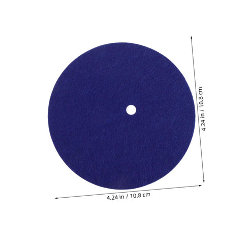 Blue circular disc with center hole, 4.24 inches in diameter, accessory for Fencing Epee Hand Guards 2 Pack Lightweight Protective Shields.
