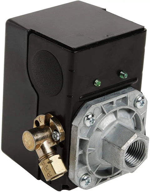 Single Stage Air Compressor Pressure Switch For SS3 And SS5 With Side Shutoff, 100 Psig Cut In And 135 Psig Cut Out, NEMA Type 1 Enclosure