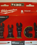 Oscillating Multi Tool Blade Kit 8 Piece Quick Cuts Precise Detail Work Black Replacement Blades DIY Friendly Pro Grade Set