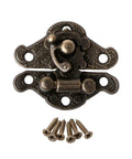Vintage Zinc Alloy Hasp Lock Set For Wood Boxes Cabinets And Jewelry Chests With Old School Antique Bronze Finish 28x23mm