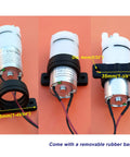 12V DC Mini Food Grade Self Priming Diaphragm Water Transfer Pump One Point Three Liters Per Minute with removable rubber base