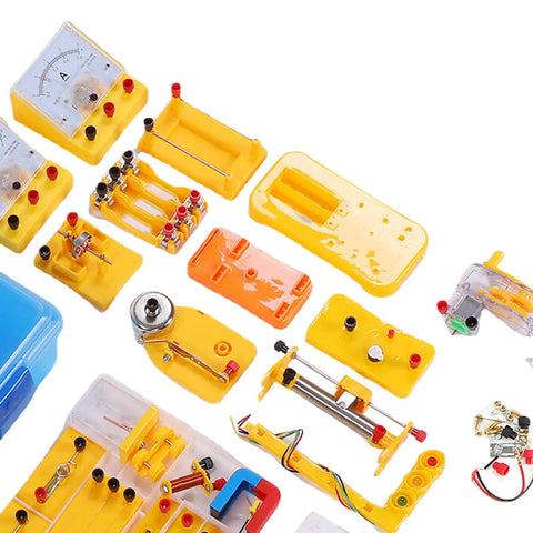 Comprehensive Physics Experiment Kit With 68 Electrical And Magnetic Experiments For Junior And Senior High Students visible components