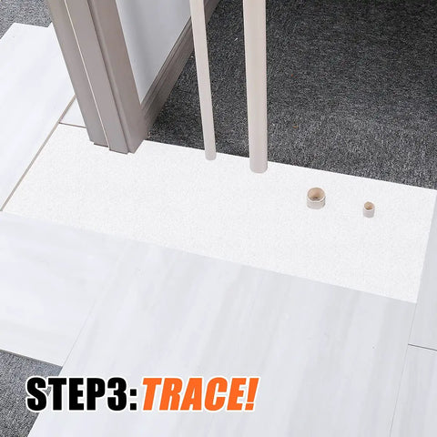 Step 3: Trace with Contour Gauge Tool Must Have Pro Grade Adjustable Lock Copy Irregular Shapes Duplicator on floor surface