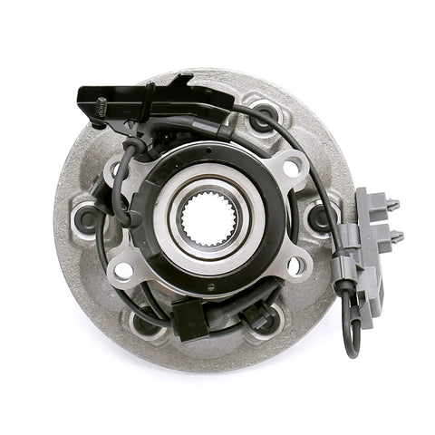 Front view of Front Left Wheel Bearing And Hub Assembly 6 Lug With ABS For 2004 2008 Chevy Colorado 4x4 and compatible models.
