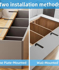 Rock Solid 10 Inch Countertop Support Brackets 3 Pack showing base plate-mounted and wall-mounted installation methods.