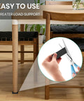 Plastic Leveling Wedges Set Of Sixteen 3.15 Inch Shims For Furniture DIY Door And Table Levelers installed under chair leg