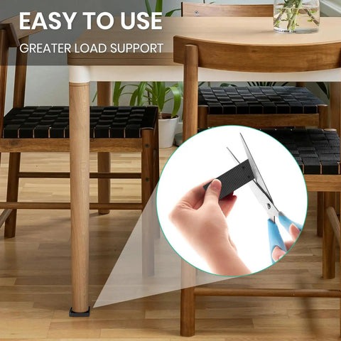 Plastic Leveling Wedges Set Of Sixteen 3.15 Inch Shims For Furniture DIY Door And Table Levelers installed under chair leg