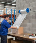 Heavy Duty Wall Mount Bubble Wrap Dispenser Features Solid Galvanized Steel Rack That Grips Large Cushioning Rolls Tight For Packing Stations And Shipping Jobs In Warehouse Settings.