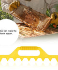 Beekeeper using Bee Hive Frame Spacing Tool Spacer Must Have Beekeeping Gear Lightweight Yellow Plastic 8 Pack Easy Frame Spacing Aid