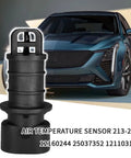 Intake Air Temperature Sensor For GM Rides Works With Chevy Blazer Astro Cavalier Impala Corvette Camaro S10 Buick Century LeSabre Cadillac Air Charge Temperature Sensor Replacement, shown in front of a car.