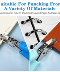 12 Pcs Handheld One Quarter Inch Hole Punches For Crafts With Grip Handles punching paper and plastic materials.