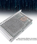 Beefy DC To DC Converter Module With Adjustable Voltage Regulator features a metal casing, ensuring durability for robust power applications.