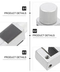 Close-up of Screen Fixation Clip Set For Phones And Tablets Adjustable Non Scratch Rubber Lining Clamps in silver color.