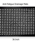 Non Slip Rubber Doormat 2 Pack Heavy Duty Anti Fatigue Drainage Floor Mats For Indoor Outdoor Use 24x36 inches top view