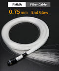 Dope PMMA Fiber Optic Cable Strands 0.75mm 3m End Glow For Star Sky Ceiling Decoration And DIY Lighting Kit Coiled