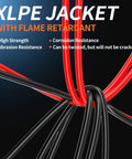 10AWG Solar Extension Cable With Dual Connectors Adapter Kit for Solar Panels, red and black wires with XLPE flame retardant jacket