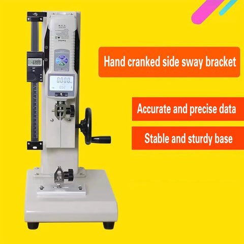 High Precision Digital Force Gauge With Manual Test Stand And Hand Wheel Push Pull Gauge For Tension And Compression Testing 8.6 Inch Stroke Clear Display Real Time Displacement Ball Screw Build ZP3000N hand-cranked stand with LCD and stable base