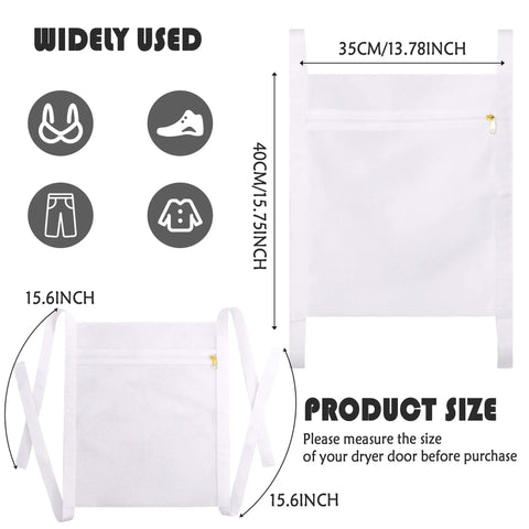 Large Honeycomb Mesh Laundry Bag With Zipper And Strap For Shoes And Clothes 15.7 By 13.8 Inches size details shown