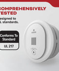 Compact 10SDR Smoke Detector With AA Battery Power Quick Smoke Detection 85 dB Siren Red LED Alarm Light 9th Edition Easy Install Home Safety Sensor For Apartments And Homes, UL 217