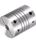 Two Pack Aluminum Helical Beam Motor Shaft Coupler Five Mm To Twelve Mm Bore Zero Backlash Spring Flex Design For DIY Pros.