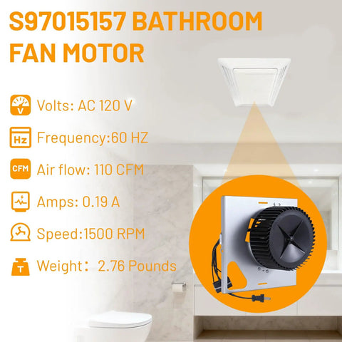 Upgrade Motor Assembly For 676D 2676F A S97015157 bathroom fan motor specifications image