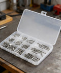 Heavy Duty 304 Stainless Steel Dowel Pin Kit With Single Hole Flat Head Cylindrical Pins For Machinery, Furniture And DIY Projects, 96 Piece