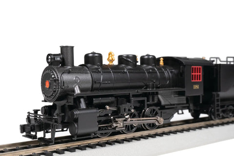 USRA 0 6 0 Steam Locomotive With Smoke Unit And Vanderbilt Tender HO Scale Model Train Engine Baltimore And Ohio 1181 side view