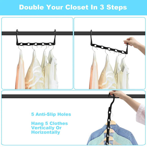 Heavy Duty 10 Pack Space Saving Hangers The Real Deal Pro Level Closet Essential With Enclosed Anti Slip Slots Holds Up To 30 Pounds Wrinkle Free Black Storage That Simply Goes Hard For Your Daily Wardrobe