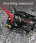 150A Waterproof Brushless ESC for 2 to 6S RC Boats and Model Ships submerged in water showing glue filling waterproof feature