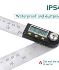 Legit Tough 20 Inch Stainless Steel Digital Angle Finder With Crisp Display And Reliable Tracking For Woodworking Builds And Shop Jobs That Call For Straight Measurements Every Time on wet surface.