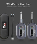 A58 5.8GHz Wireless Guitar System True Diversity Transmitter And Receiver with case and Type-C cable for electric acoustic bass