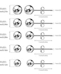 Five Pair Tiny Ball Stud Earrings For Women, Hypoallergenic S925 Sterling Silver Jewelry Set, Five Color Options Rose Gold Gold Silver Black Pearl, Includes Five Sizes For Daily Sparkle. Size chart: 3mm-7mm
