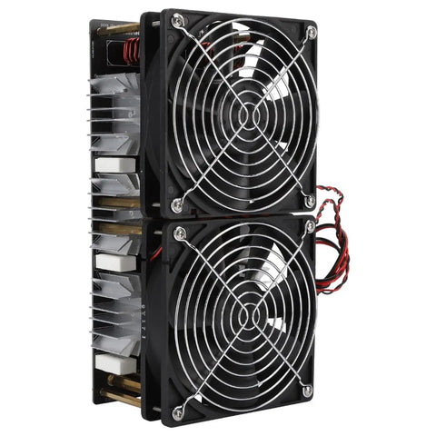 Beefy 12V To 48V 2500W High Frequency Induction Heater Kit with ZVS Induction Heating Board and dual cooling fans