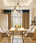 Dining room with pendant lights above table, highlighting Vintage Filament LED Bulb With E26 Base Dimmable 7W To 60W Equiv.