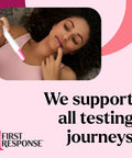Triple Pack Pregnancy Test Kit With Early Result Digital Readout And Rapid Result Sticks Over Ninety Nine Percent Accuracy Detects All Forms Of HCG In About Three Minutes. woman holding pregnancy test