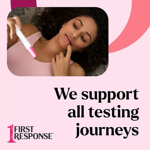 Triple Pack Pregnancy Test Kit With Early Result Digital Readout And Rapid Result Sticks Over Ninety Nine Percent Accuracy Detects All Forms Of HCG In About Three Minutes. woman holding pregnancy test