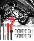 15-Piece M14x1.25 Thread Repair Kit Stainless Steel with components and car undercarriage