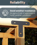 12 Pack Heavy Duty T Brackets For Wood With Premium Powder Coated Flat Post And Beam Tie Plates 6.5 By 5.7 Inches installed on timber
