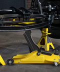 2.5 Ton Trolley Jack With Carrying Case Hydraulic Low Profile Floor Jack Lifting Car with Single Piston Pump, Yellow, 5500 Lb