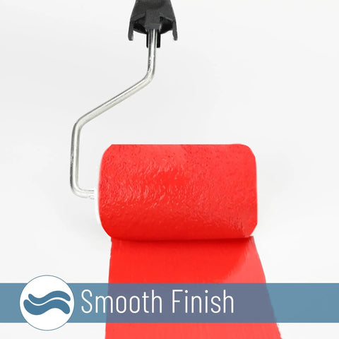 Premium 4 Inch Paint Roller Cover Set 10 Pack Lint Free Durable Foam Core No Hassle Smooth Finish Top Shelf Quality For Walls And Detail Work Quick Dry Solid Build Guaranteed To Perform, red roller view.