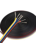 6 Pin 22 AWG RGBWW LED Strip Wire Extension Cable 33 Feet 10 Meters Flexible PVC Jacket Copper Strands For 3528 5050 RGBCCT LED
