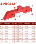 Slick 14 Piece Setup Block Gauge Set For Router Table Saws Precise Height Measurement Jigs with precise measurement chart.
