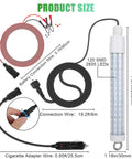 Ultra Bright Underwater Fishing Light 10.5W 1000 Lumens Green 8 Inch Submersible Boat Lamp IP68 with connectors and wires
